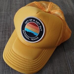 Vibrant Yellow Outside, Texas Trucker Hat